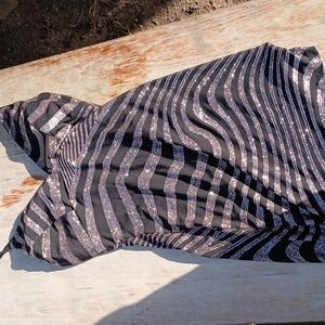 Rose gold and black stripped dress